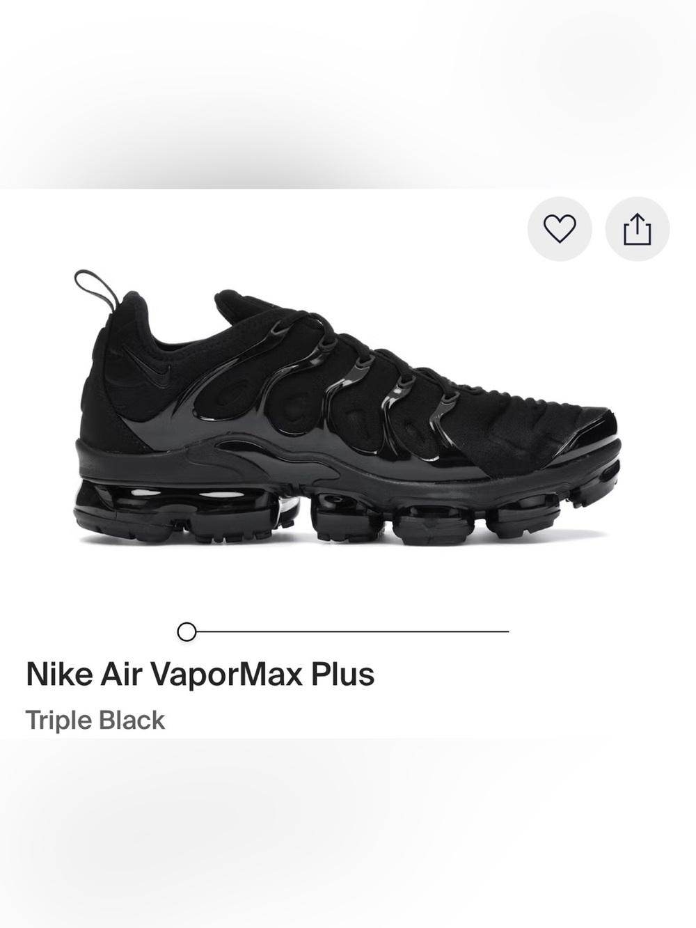 NWT Nike Air VaporMax Plus “Triple Black”
